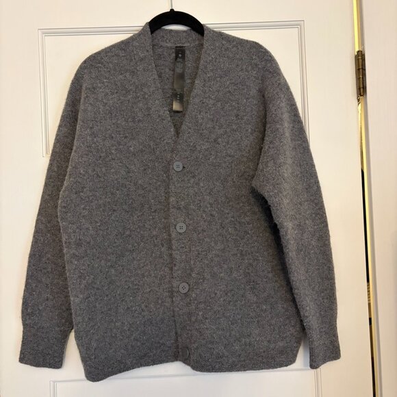 Lululemon Alpaca Wool-Blend Cardigan Sweater in Heathered Asphalt Grey - Picture 2 of 4